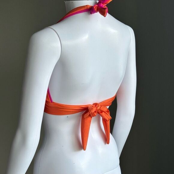 Becca Pink And Orange Cutout Hipster Two Piece Bikini - Picture 12 of 12